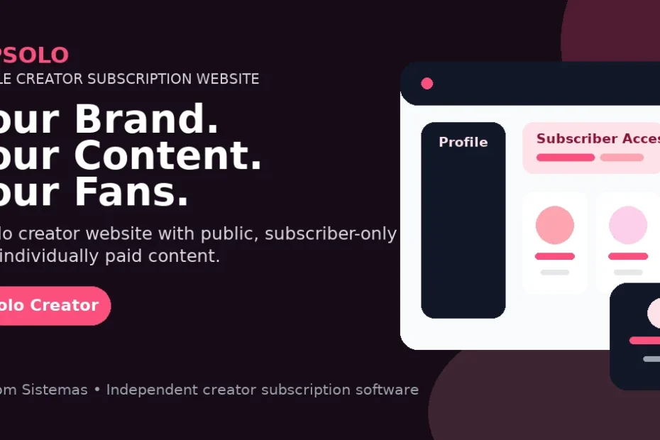 VIPSOLO solo creator subscription website